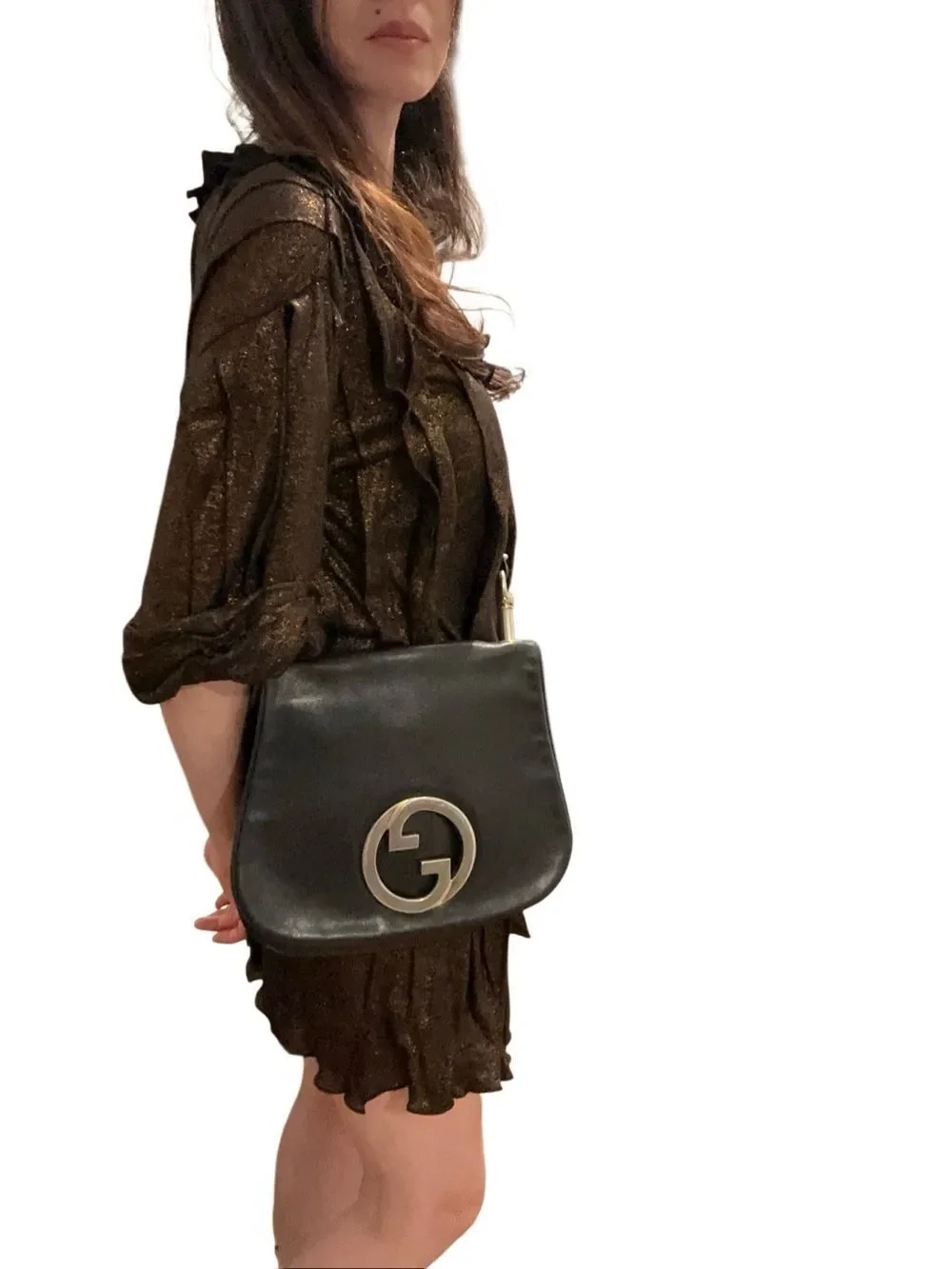 Gucci black leather
